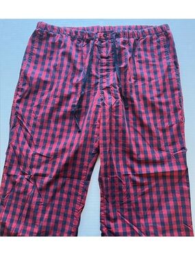 Daniel Buchler New York Men’s Red Buffalo Plaid Cotton Sleepwear Pajama Pants XL